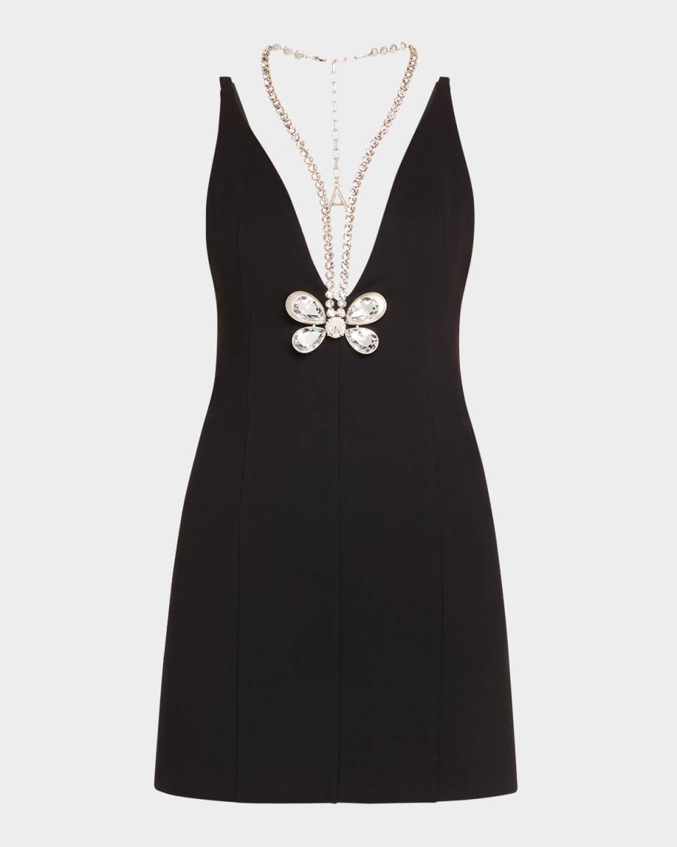 Crystal Butterfly Mini Dress