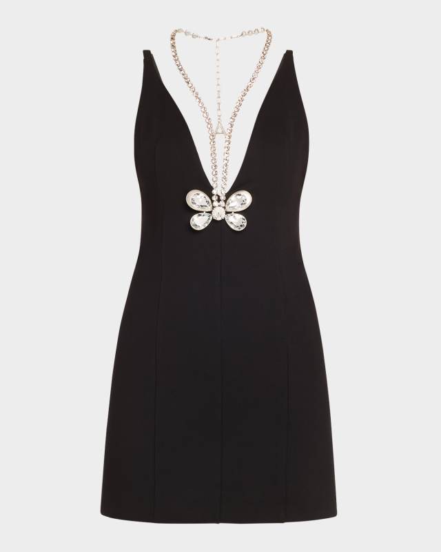 Crystal Butterfly Mini Dress