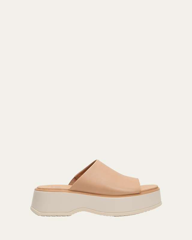 Dayspring Leather Platform Slide Sandals