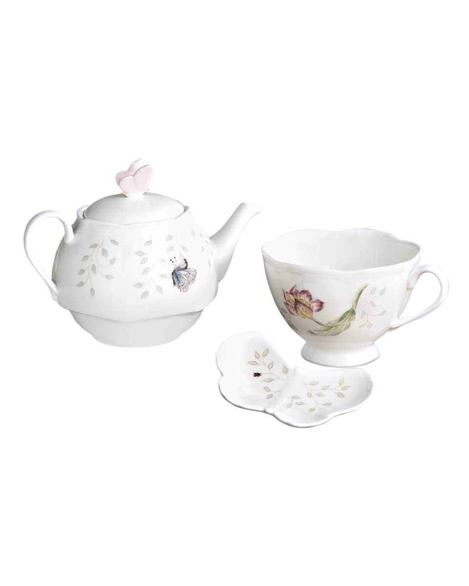 Butterfly Meadow Stacked Tea Set with Bag Holder