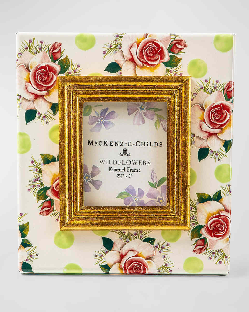 Wildflowers Enamel Frame, 2.5" x 3"