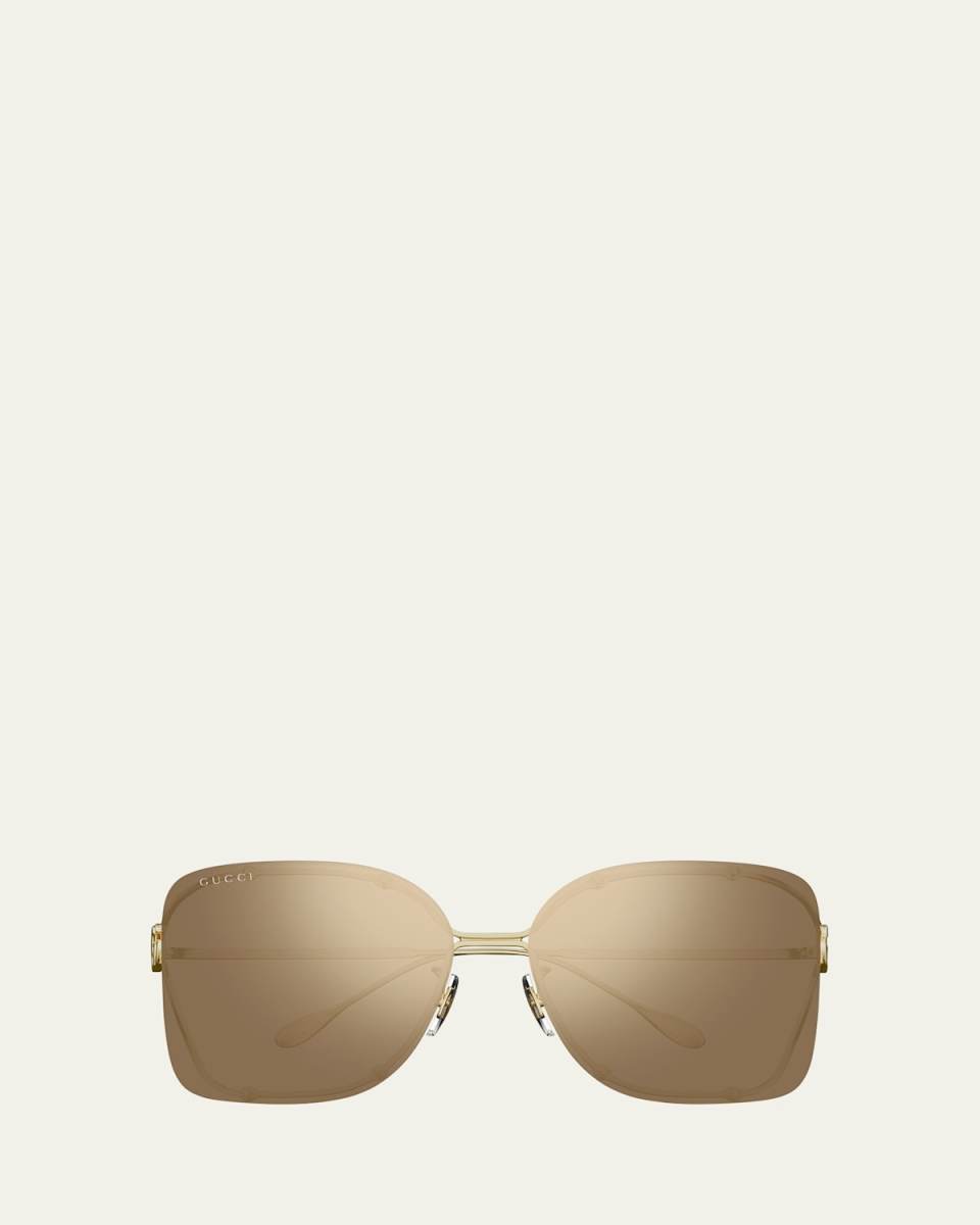 Rimless Square Metal Sunglasses