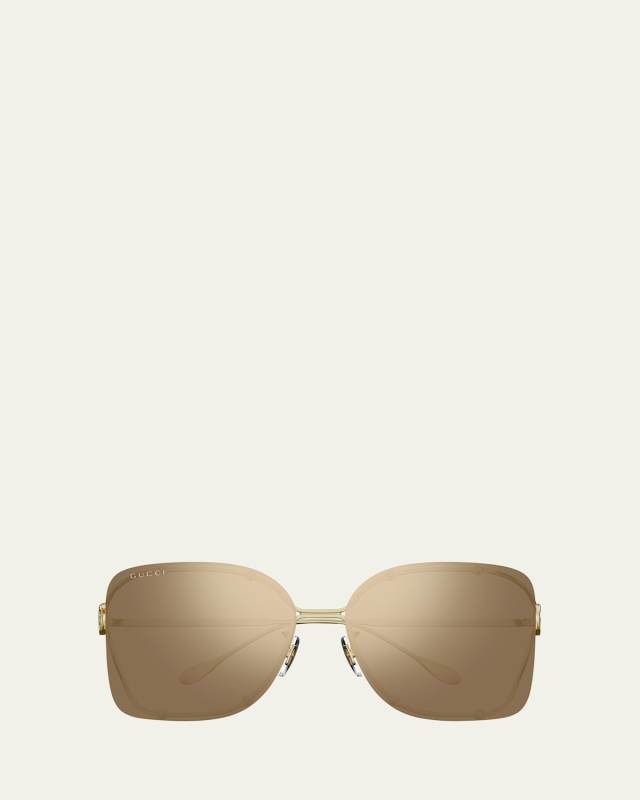 Rimless Square Metal Sunglasses