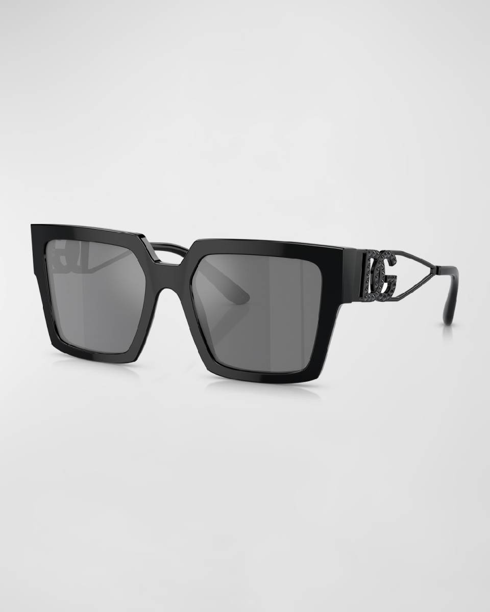 DG Logo Cutout Square Acetate Sunglasses
