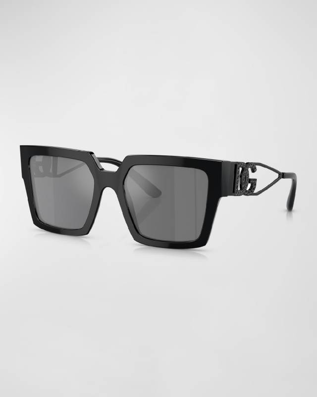 DG Logo Cutout Square Acetate Sunglasses