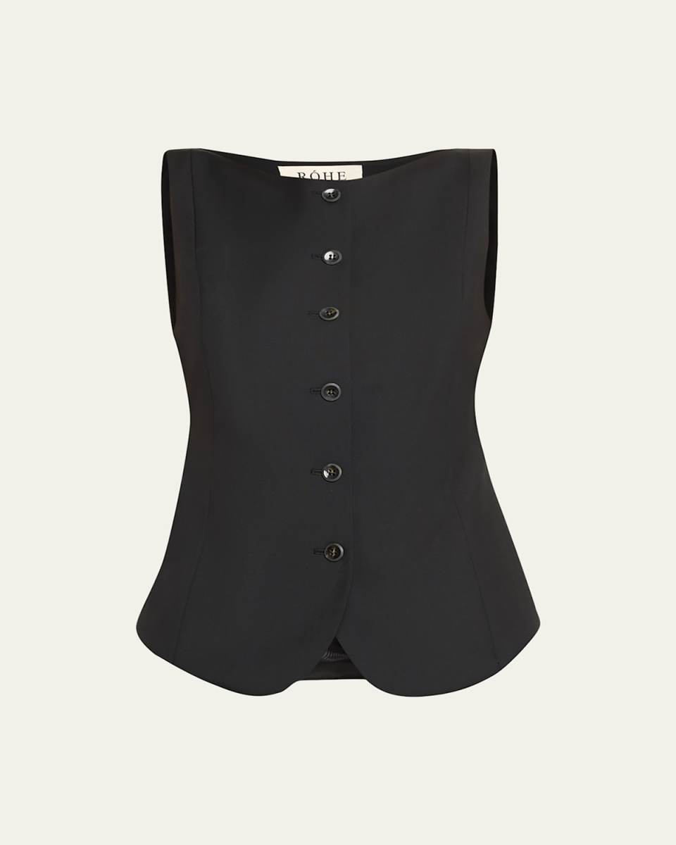 Wool Boat-Neck Waistcoat