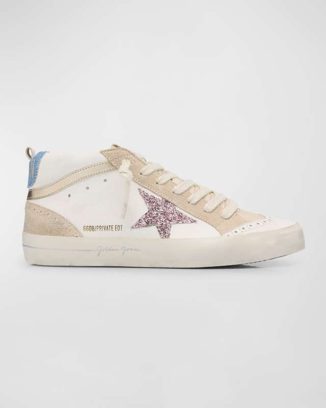 Midstar Glitter Wing-Tip Sneakers