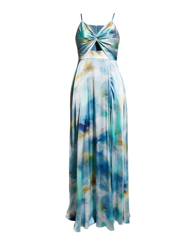 Deep V-Neck Beaded Sequin Gown