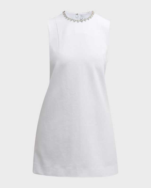 Crystal Heart Backless Mini Dress
