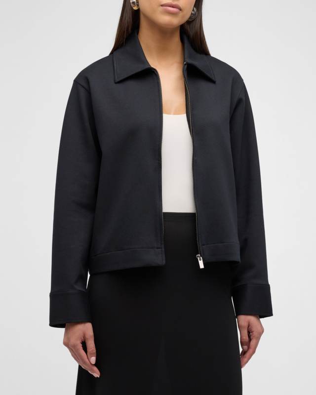 Zip-Front Collared Jacket