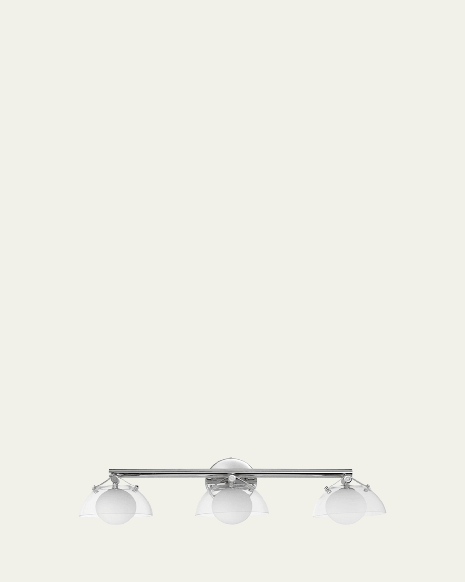 Mat Sanders design from Studio M Domain 3-Light Bath Vanity - Clear/Chrome