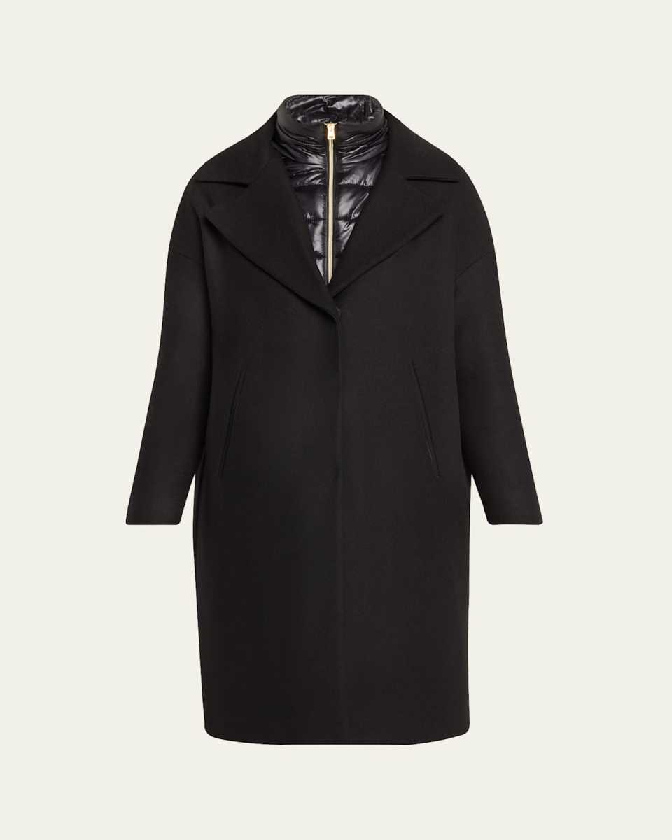 Eco Wool Coat with Nylon Windguard