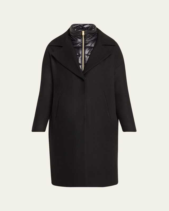 Eco Wool Coat with Nylon Windguard