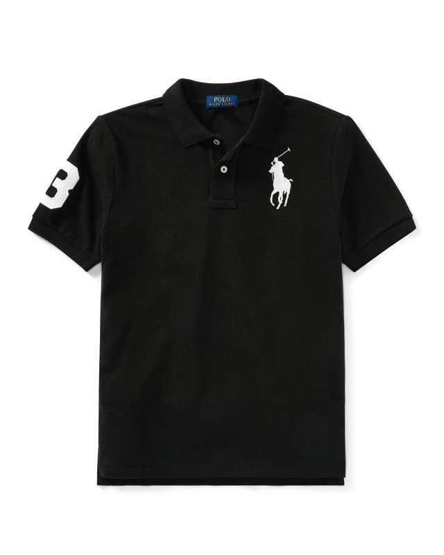 Boy's Big Pony Mesh Knit Polo, Size S-X