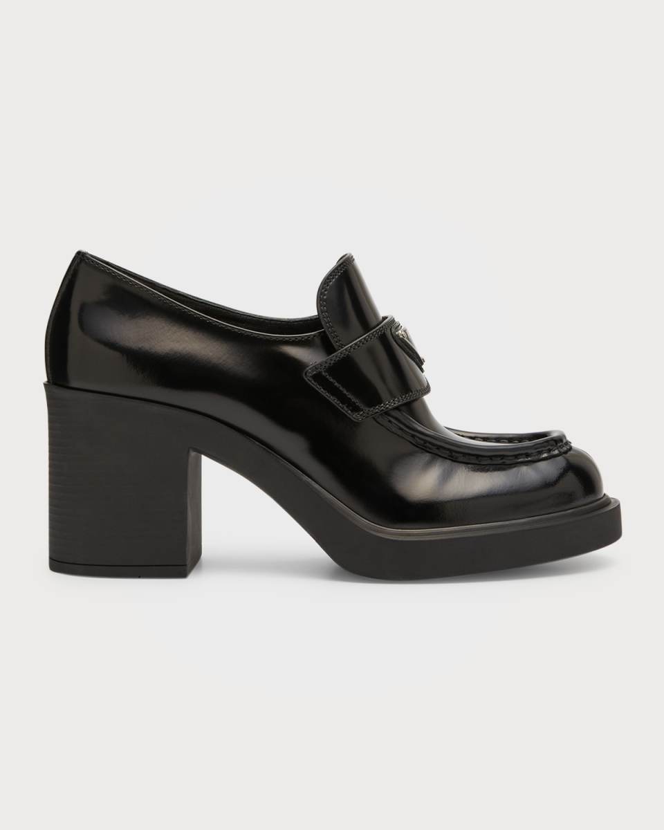 Chocolate Flow Heeled Loafers