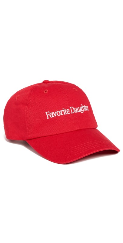 Favorite Daughter Classic Logo Baseball Cap Buttercream/Whit