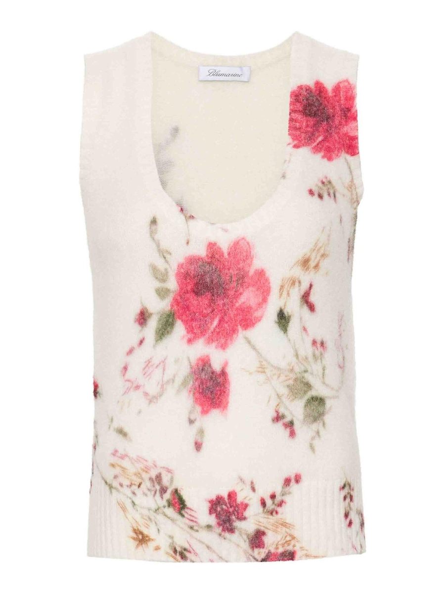 Blumarine Pull Col Bateau - Rouge