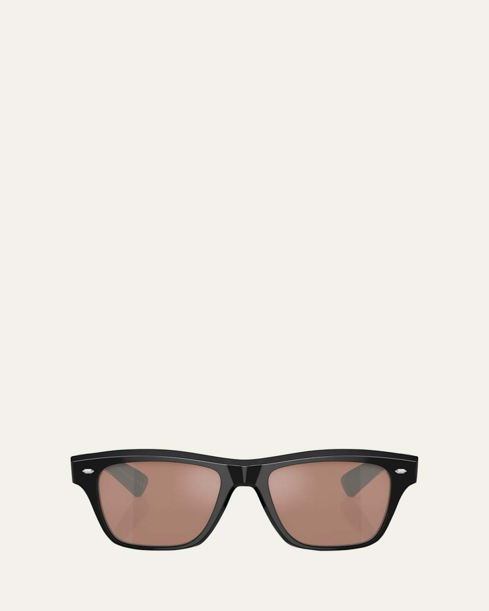 Mirrored Acetate Square Sunglasses