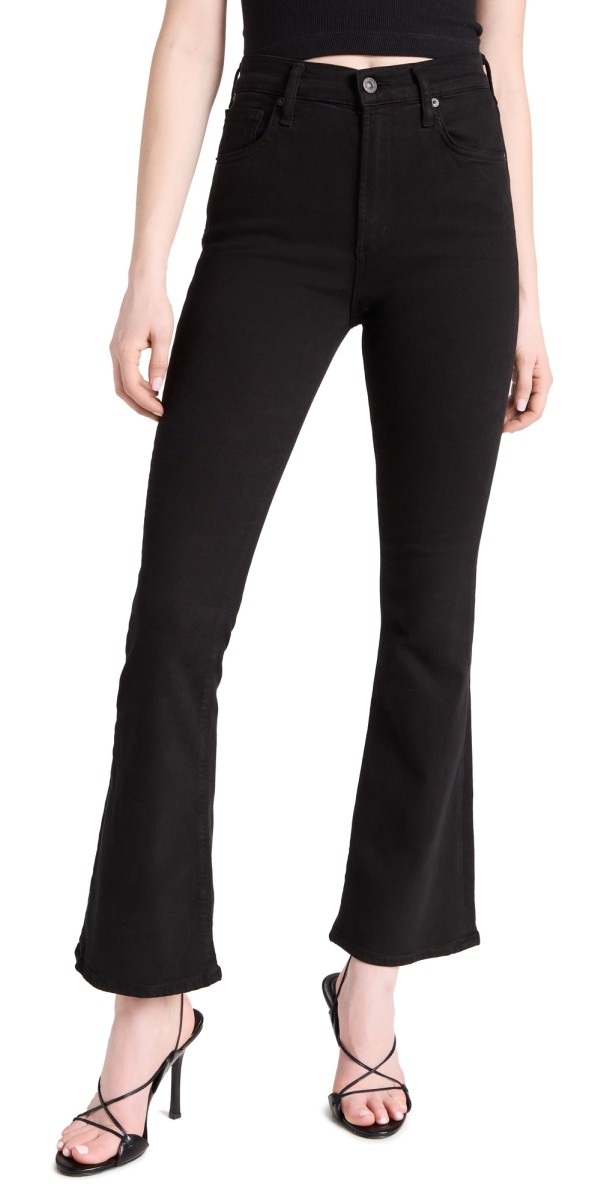 Citizens of Humanity Lilah High Rise Bootcut Jeans Plush Black