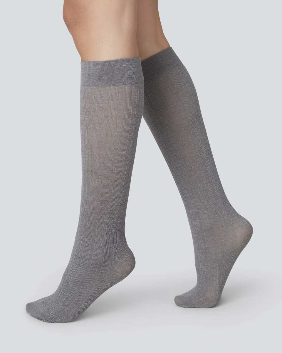 Freja Ribbed Wool Knee-Highs