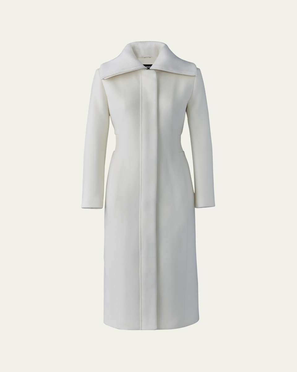 Clarice Long Double-Face Wool Coat