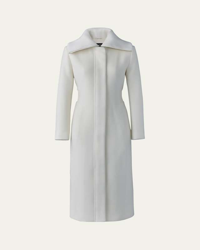 Clarice Long Double-Face Wool Coat