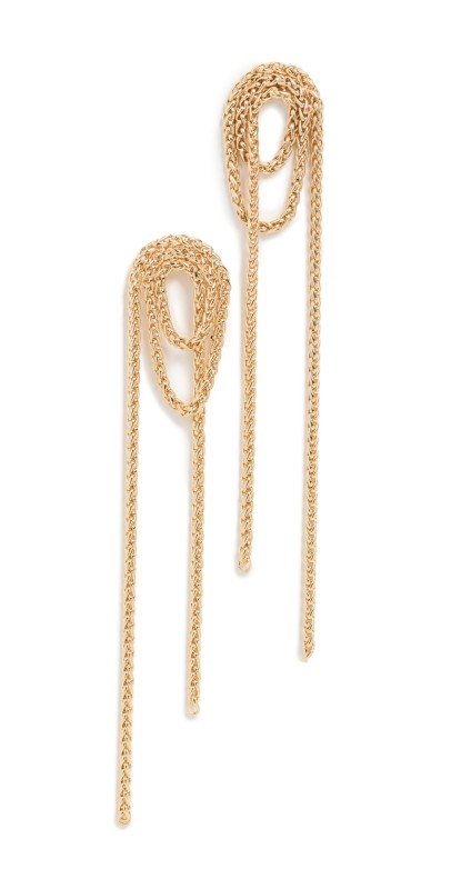 SHASHI Vroom Chain Earrings Gold
