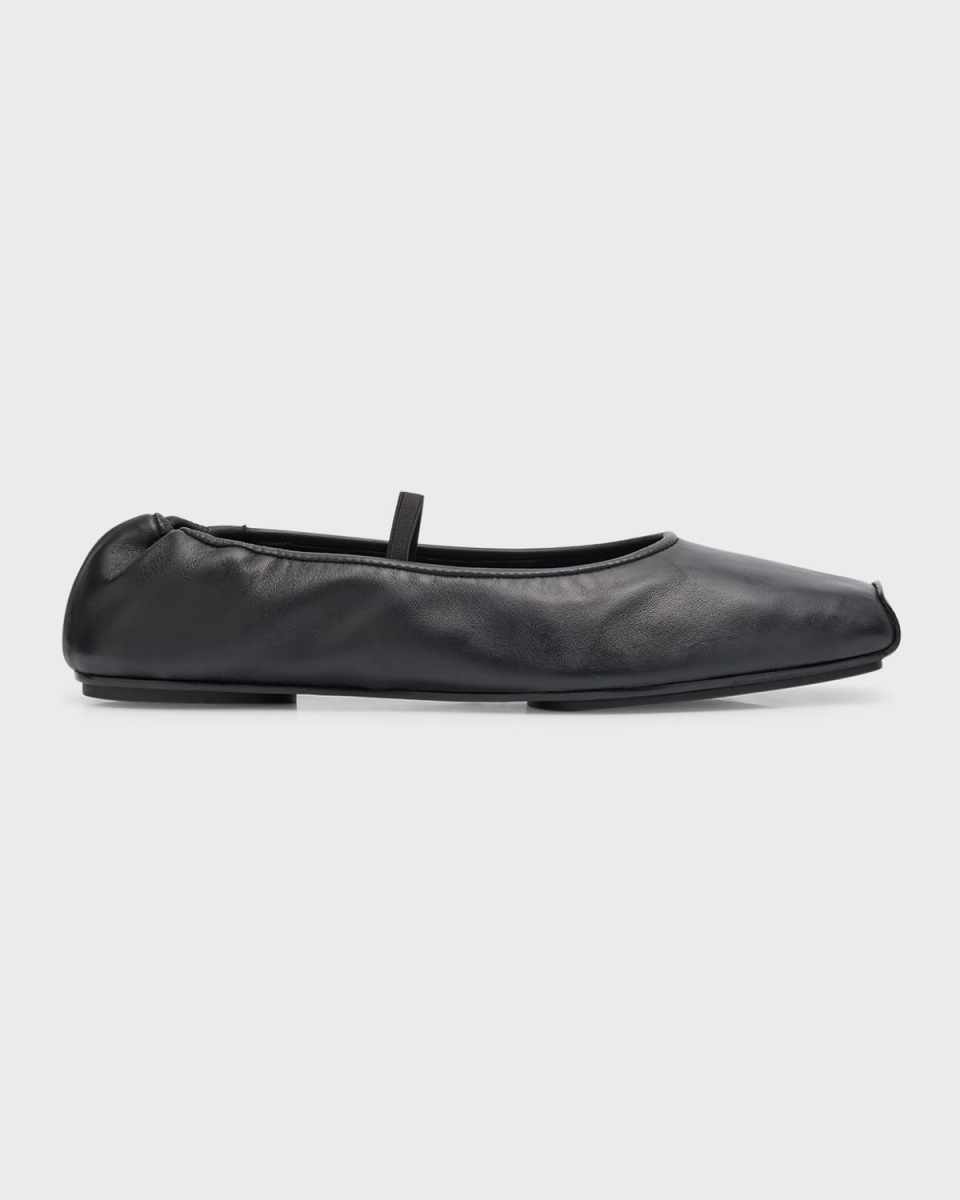 Runway Leather Ballerina Flats