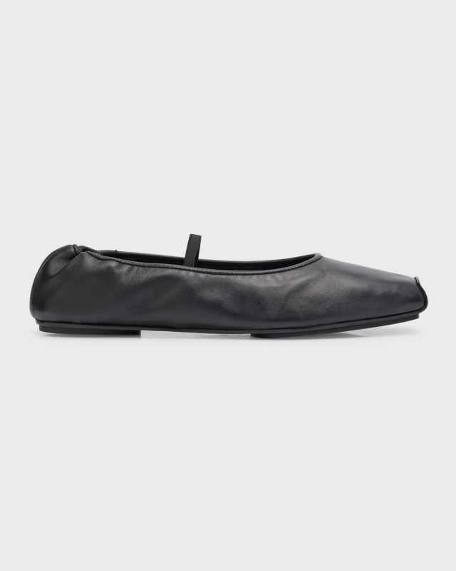 Runway Leather Ballerina Flats