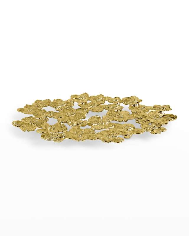 Gold Orchid Trivet