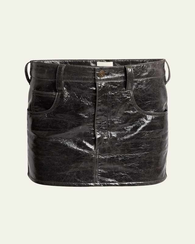 Laviana Vinyl Mini Skirt