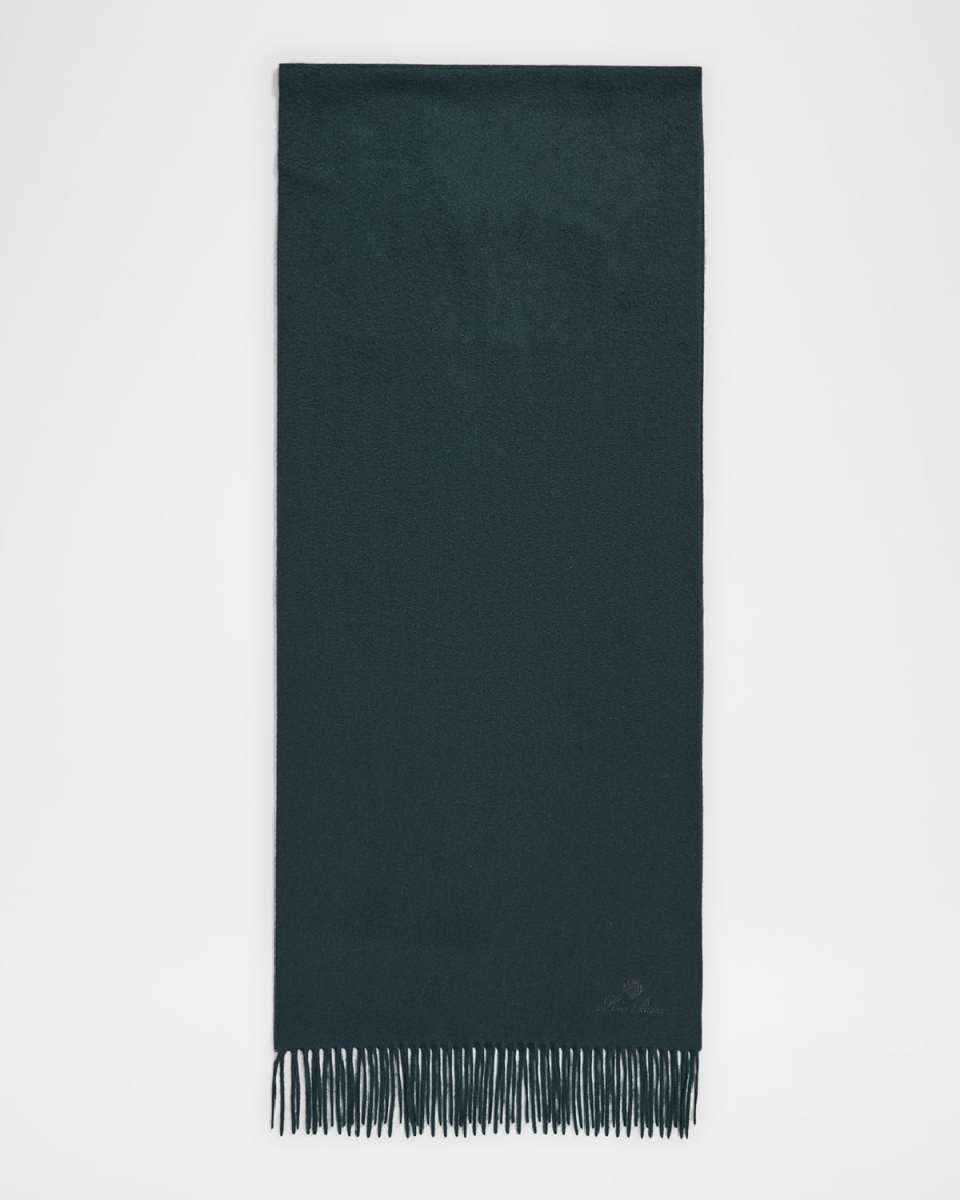 Embroidered Logo Cashmere Scarf