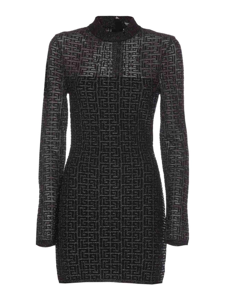 Balmain Robe Courte - Noir