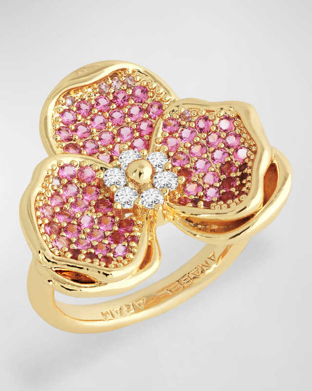 Orchid Pave Ring
