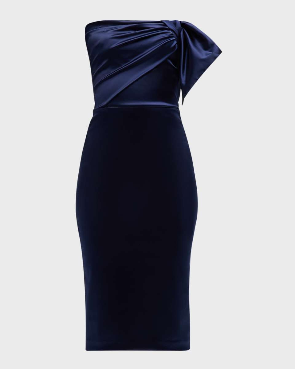 Strapless Bodycon Satin Dress