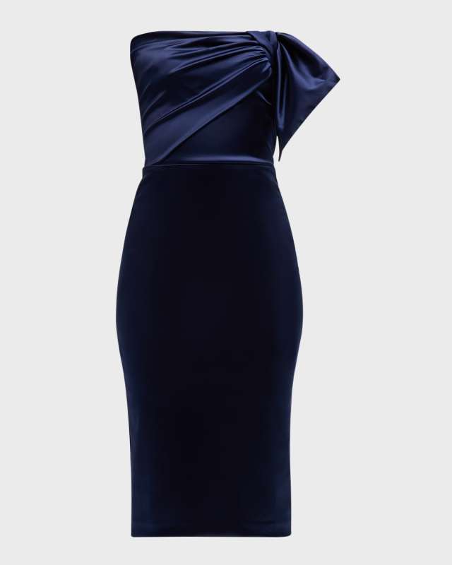 Strapless Bodycon Satin Dress