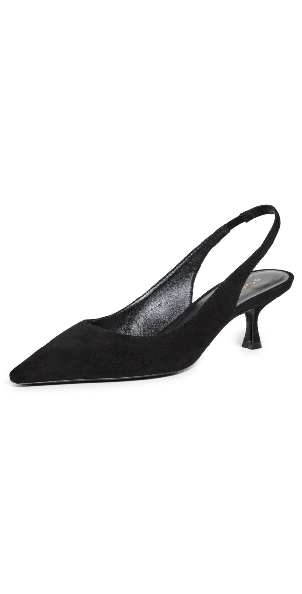 Stuart Weitzman 50mm Naomi Slingback Pumps Black