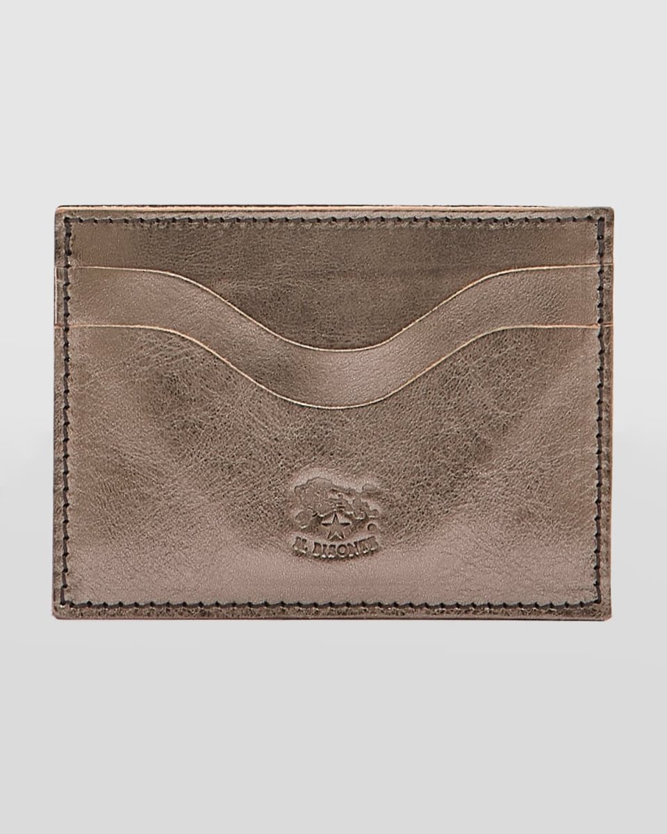 Salina Metallic Leather Card Case