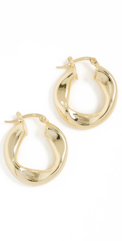 Argento Vivo Golden Hour Hoops Gold