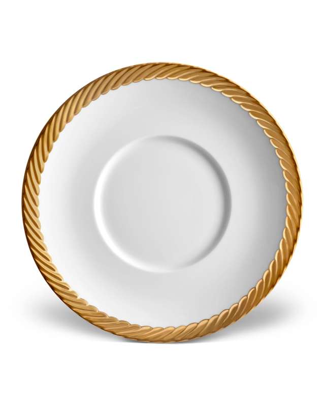 Corde Saucer, White/Gold