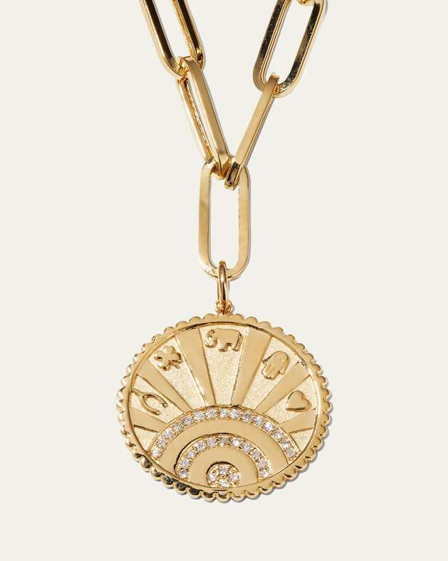 Coin with Rays on Paperclip Chain
