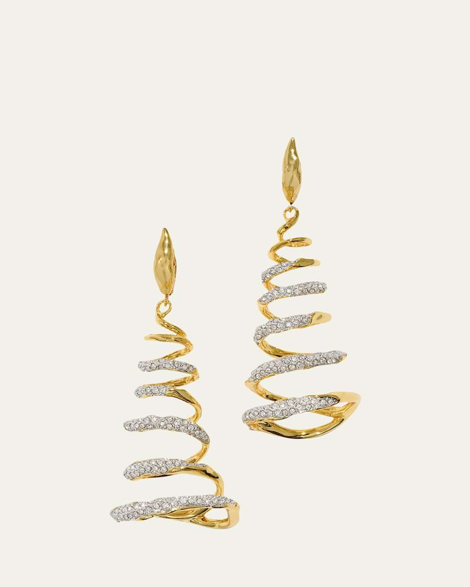 Solanales Crystal Spiral Earrings