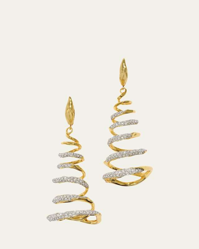 Solanales Crystal Spiral Earrings