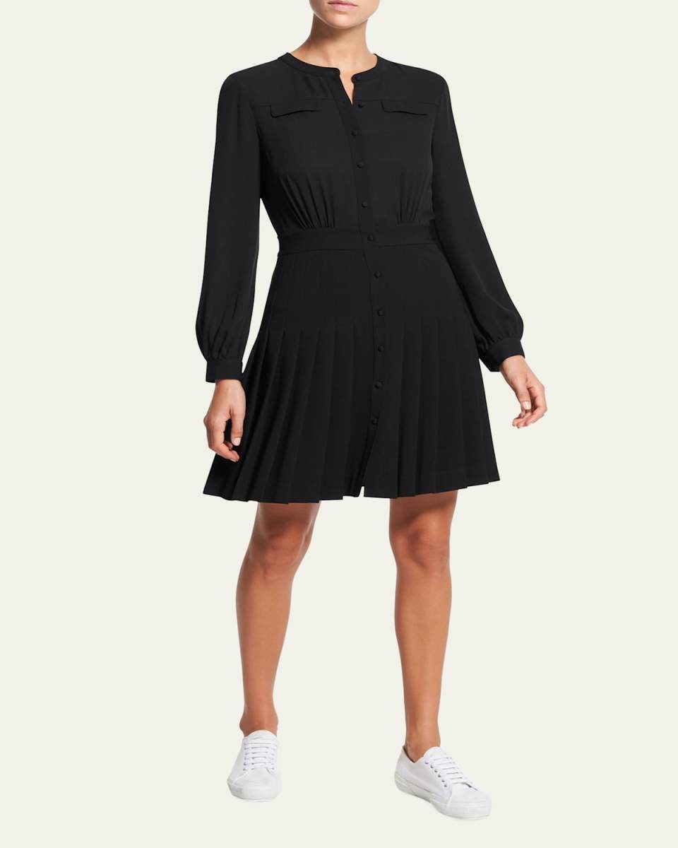 Classic Georgette Pleated Dress