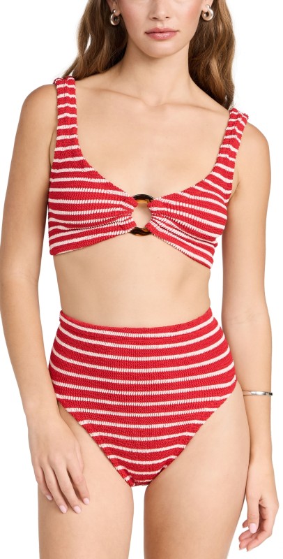 Hunza G Nadine Bikini Red/White Stripe
