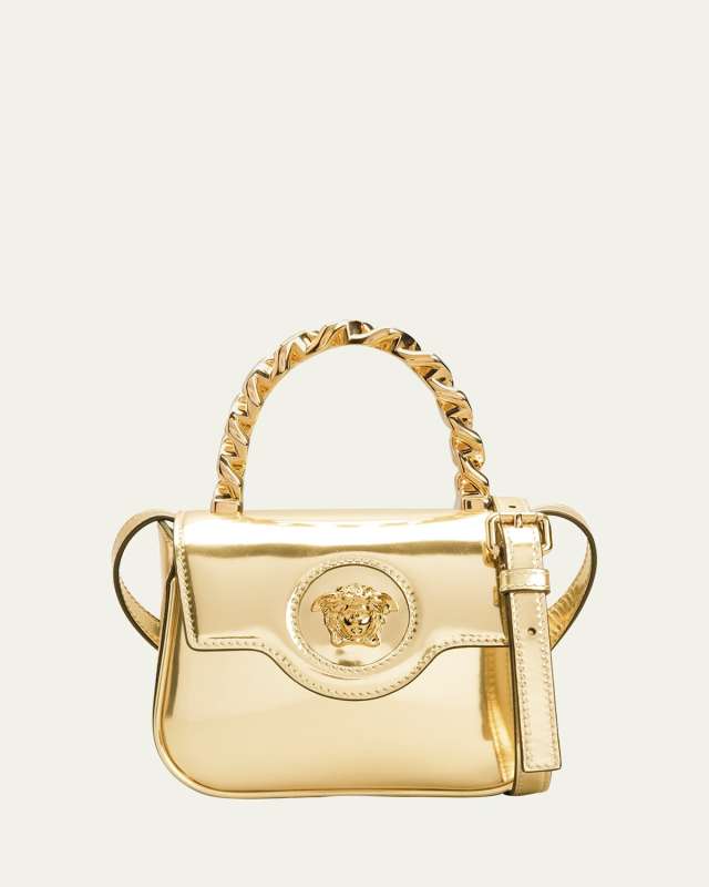 Medusa Metallic Chain Crossbody Bag