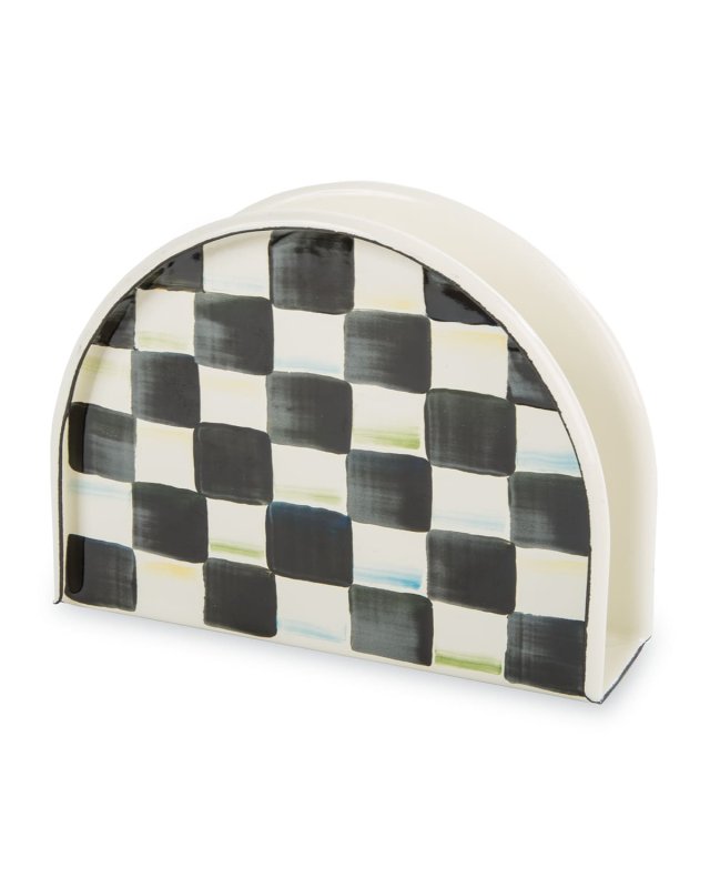 Courtly Check Enamel Napkin Holder