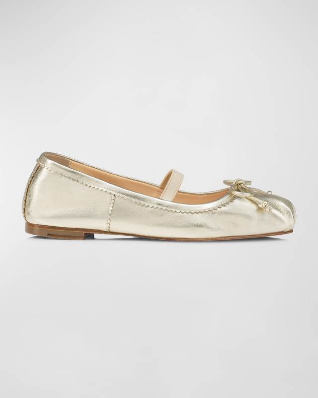 Girl's Leather Ballet Flats, Toddlers/Kids