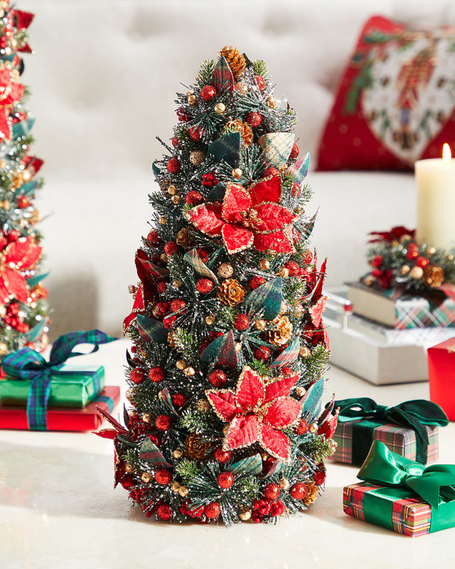 18" Regal Poinsettia Christmas Tree