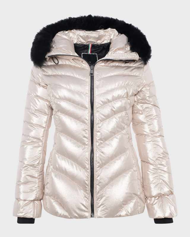 Apres-Ski Jacket With Detachable Toscana Lamb Shearling Hood Tri
